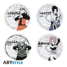 Набор тарелок ABYstyle: Naruto: Naruto, Saske, Kakashi and Sakura, (103431)