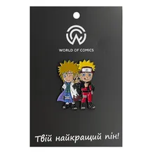 Металлический значок (пин) Naruto: Naruto and Minato (Chibi), (10731)