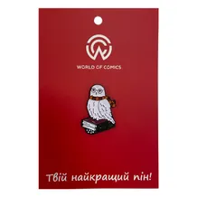 Металевий значок (пін) Wizarding World: Harry Potter: Hedwig on Books, (10733)