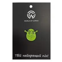 Металлический значок (пин) Shrek: Shrek Head, (10794)