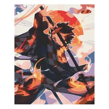 Картина за номерами Kartiny Origami: Demon Slayer: Tanjiro Kamado, (110330)