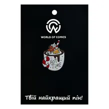 Металлический значок (пин) Christmas Cocoa Cup: «‎Hot Time» (White), (11247)