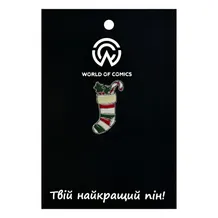 Металевий значок (пін) Christmas Sock, (11453)