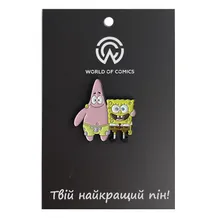 Металлический значок (пин) SpongeBob SquarePants: Patrick and Bob, (11756)