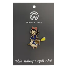Металлический значок (пин) Studio Ghibli: Kiki's Delivery Service: Kiki and Jiji, (12145)