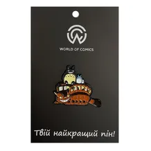 Металлический значок (пин) Studio Ghibli: My Neighbor Totoro: Catbus, Totoro, Chu and Chibi (12618)