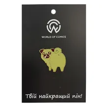Металевий значок (пін) Pug, (13029)