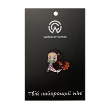 Металлический значок (пин) Demon Slayer: Nezuko Kamado (Chibi), (13497)
