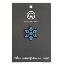 Металлический значок (пин) Genshin Impact: Cryo: Logo, (13707)