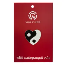 Металевий значок (пін) Heart: Yin and Yang, (13761)