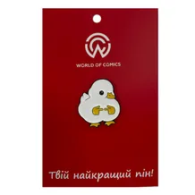 Металевий значок (пін) Shy Duckling (Meme), (13775)