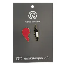 Металеві значки (піни) Heart and Wine, (13786)
