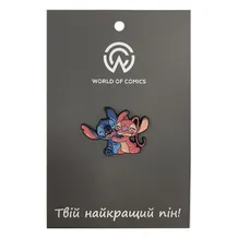 Металевий значок (пін) Disney: Lilo & Stitch: Stitch and Angel, (13840)