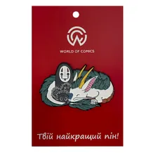Металевий значок (пін) Studio Ghibli: Spirited Away: Kaonashi, Haku and Susuwatari, (13908)