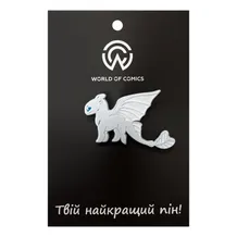 Металлический значок (пин) How to Train Your Dragon: Light Fury, (13973)