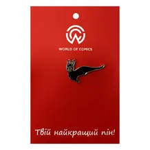 Металевий значок (пін) Bat Girl (Black / Silver), (13978)