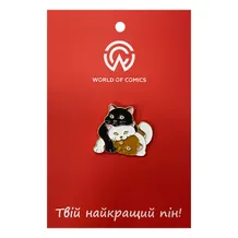 Металевий значок (пін) Black, White & Ginger Cats, (14002)