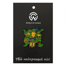 Металевий значок (пін) Teenage Mutant Ninja Turtles: Donatello, Raphael, Leonardo and Michelangelo, (14025)