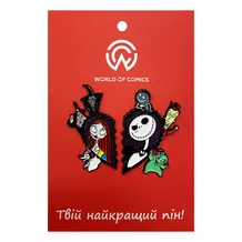 Металлический значок (пин) Disney: The Nightmare Before Christmas: Jack and Sally, (14027)