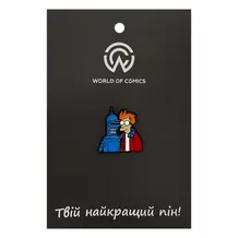 Металлический значок (пин) Futurama: Bender and Philip J. Fry, (14103)