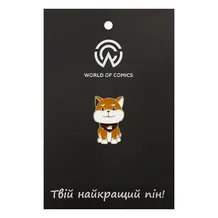 Металлический значок (пин) Shiba Inu, (14119)