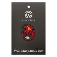 Металевий значок (пін) Dungeons & Dragons: Red Dragon w/ Dice, (14128)
