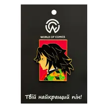 Металлический значок (пин) Demon Slayer: Giyuu Tomioka, (14248)