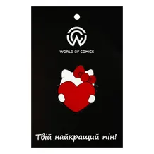 Металлический значок (пин) Hello Kitty: Kitty White w/ Heart, (14324)