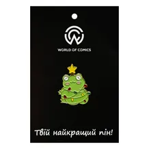 Металлический значок (пин) Frog in New Year Tree Costume, (14373)