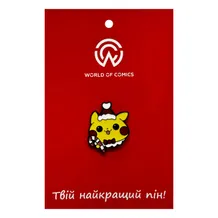 Металлический значок (пин) Pokemon: Pikachu w/ Christmas Candy Cane, (14415)