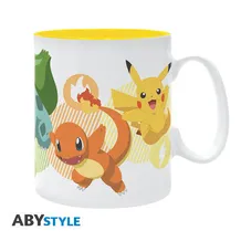 Кухоль ABYstyle: Pokemon: Pikachu, Charmander, Squirtle and Bulbasaur, (153566)