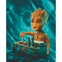 Картина по номерам Kartiny Origami: Marvel: Baby Groot, (16001)