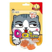 Желейные конфеты Want Want: QQ Gummies: Cat Claw: Orange Yogurt, (21684)