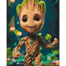 Картина по номерам Kartiny Origami: Marvel: Baby Groot, (30940)