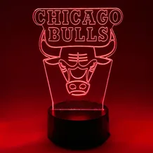 Акриловий світильник Basketball: Chicago Bulls: Logo, (40903)