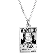 Металевий кулон One Piece: Shanks: «Wanted», (600363)