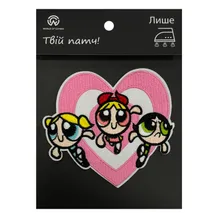 Патч The Powerpuff Girls: Blossom, Bubbles, Buttercup on Heart, (6313)