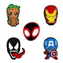 Набор джибитсов Marvel: Groot, Iron Man, Spider-Man, Venom and Captain America, (6430)