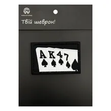 Шеврон Spades Playing Cards «‎AK47», (6465)