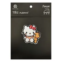 Патч Sanrio: Hello Kitty: Kitty White w/ Teddy Bear, (6485)