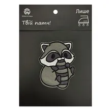 Патч Raccoon Playing w/ Tail, (6535)