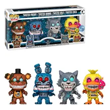 Фігурки Funko POP!: Games: Five Nights at Freddy's: The Twisted Ones: Freddy, Bonnie, Wolf and Chica (4-Pack) (Special Edition) (Glows in the Dark), (82507)