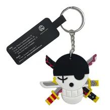 Брелок двосторонній One Piece: Zoro Skull: Logo, (9317)