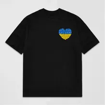 Футболка Creative Depo: «Українське серце» (M) (черная), (981288)