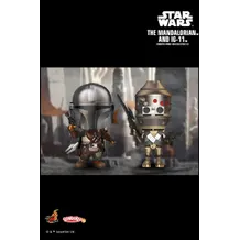 Коллекционные фигуры Hot Toys: Star Wars Mandalorian and IG-11 Bobble-Head, (82718)