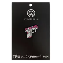 Металевий значок (пін) Pink Traumatic Gun, (10181)