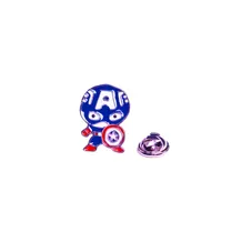 Металлический значок (пин) Marvel: Chibi Captain America with Shield, (10979)