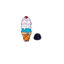 Металлический значок (пин) Ice Cream with three Scoops, (11199)