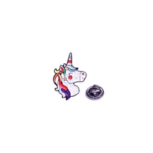 Металлический значок (пин) Unicorn Face, (11201)
