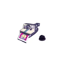Металевий значок (пін) Instant camera, (11322)